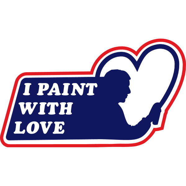 I paint with Love Logo ,Logo , icon , SVG I paint with Love Logo
