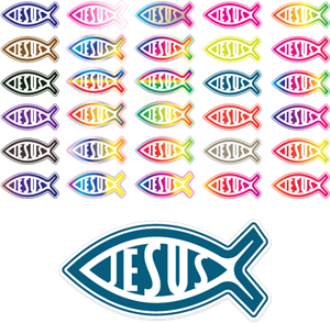 Jesus Fish symbol Logo