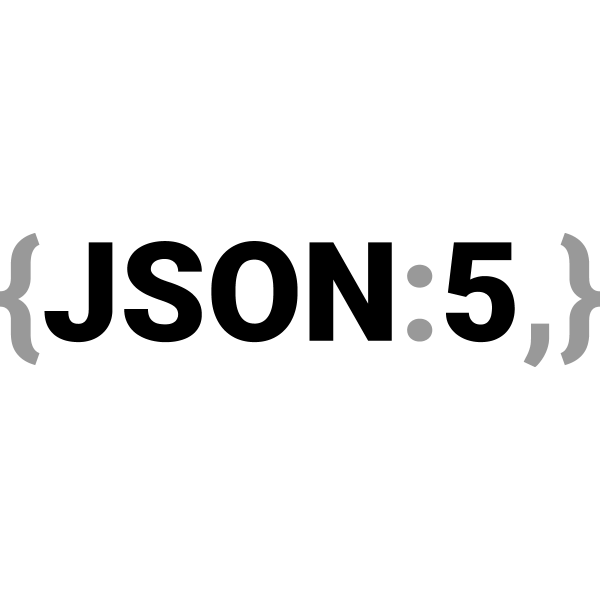 JSON 5 ,Logo , icon , SVG JSON 5