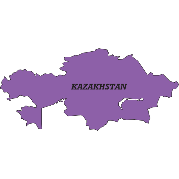 KAZAKHSTAN OUTLINE MAP Logo ,Logo , icon , SVG KAZAKHSTAN OUTLINE MAP Logo