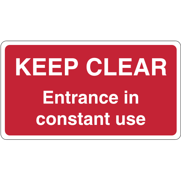 Keep Clear Entrance In Constant Use Logo ,Logo , icon , SVG Keep Clear Entrance In Constant Use Logo