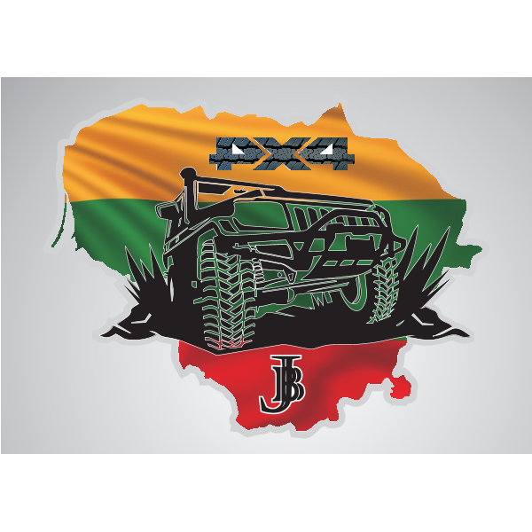 Lithuania 4×4 JEEP Kaunas JB Logo ,Logo , icon , SVG Lithuania 4×4 JEEP Kaunas JB Logo