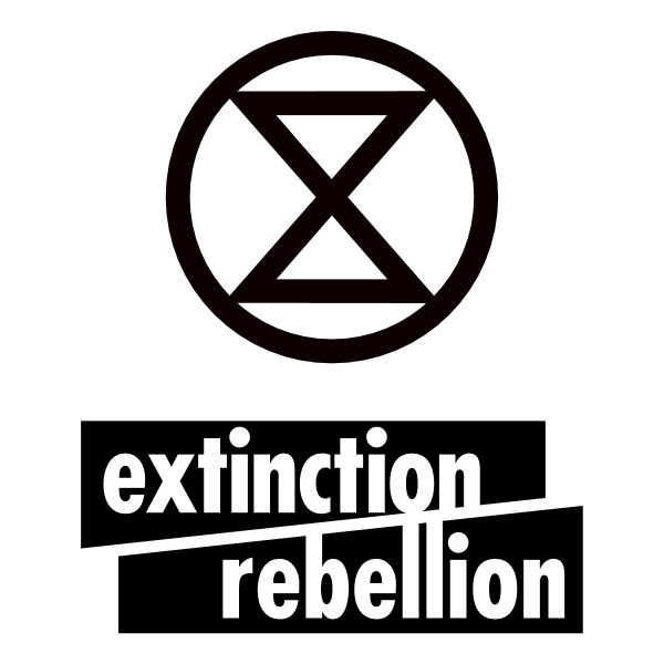 Logo extinction rebellion vertical