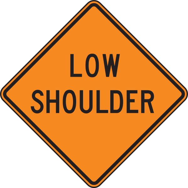 LOW SHOULDER ROAD SIGN Logo ,Logo , icon , SVG LOW SHOULDER ROAD SIGN Logo