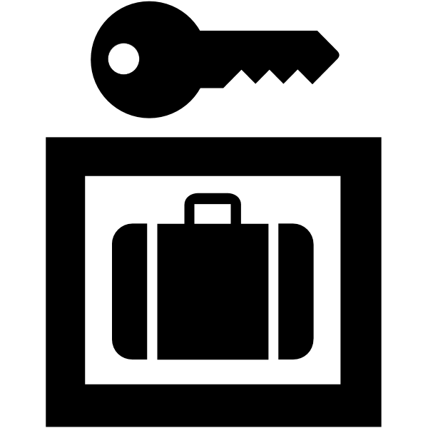 LUGGAGE LOCKER PICTOGRAM SIGN Logo