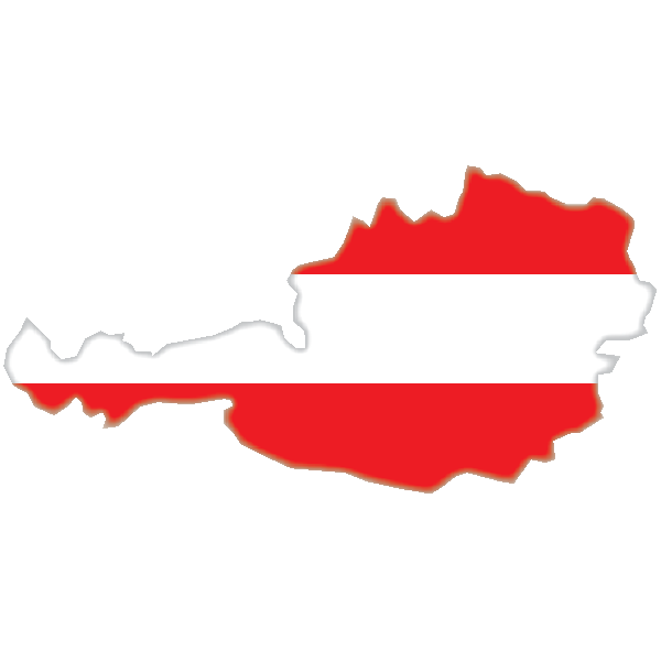 MAP OF AUSTRIA WITH FLAG Logo