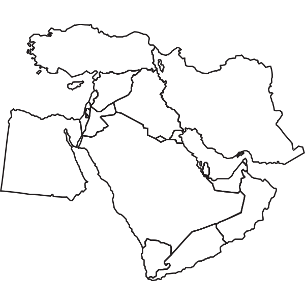 MAP OF MIDDLE EAST Logo ,Logo , icon , SVG MAP OF MIDDLE EAST Logo