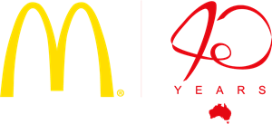 McDonald’s in Australia 40 Years Logo ,Logo , icon , SVG McDonald’s in Australia 40 Years Logo