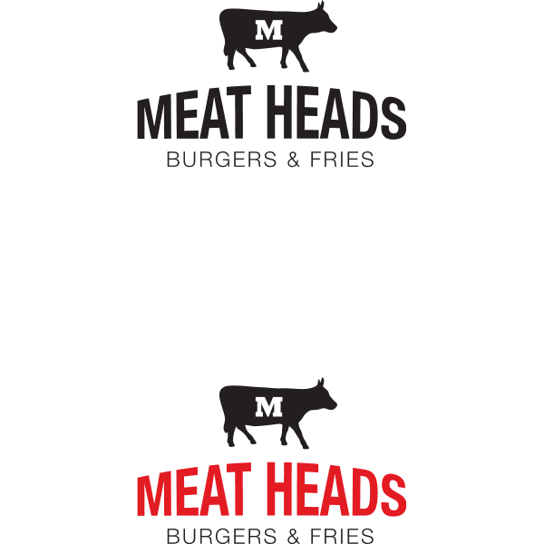 Meat Heads Burgers & Fries Logo ,Logo , icon , SVG Meat Heads Burgers & Fries Logo