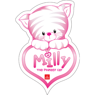Milly the Pinkest Cat Logo ,Logo , icon , SVG Milly the Pinkest Cat Logo