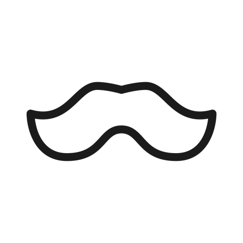 moustache ,Logo , icon , SVG moustache