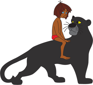 Mowgli and Bagheera Logo ,Logo , icon , SVG Mowgli and Bagheera Logo