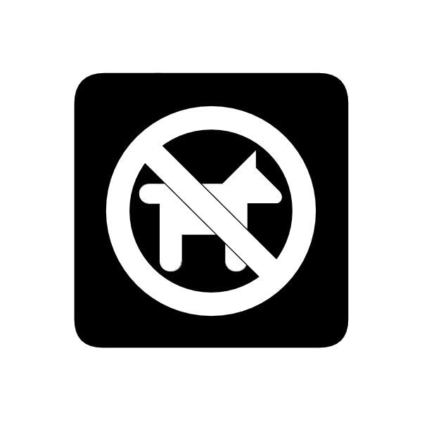 NO ANIMALS ALLOWED SIGN Logo ,Logo , icon , SVG NO ANIMALS ALLOWED SIGN Logo