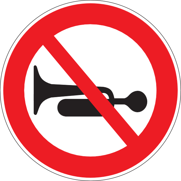NO HOOTER USE SIGN Logo