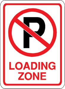 NO PARKING LOADING ZONE SIGN Logo