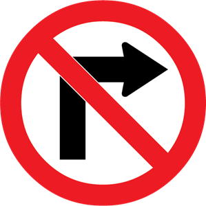 NO RIGHT TURN SIGN Logo