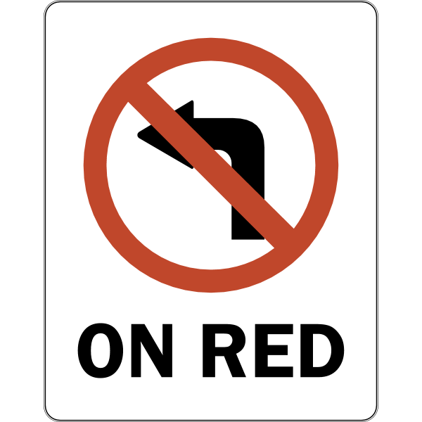 NO RIGHT TURNS ON RED LIGHT SIGN Logo