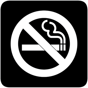 NO SMOKING BLACK AND WHITE Logo