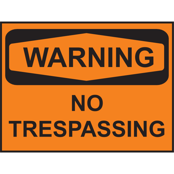 NO TRESPASSING SIGN Logo ,Logo , icon , SVG NO TRESPASSING SIGN Logo