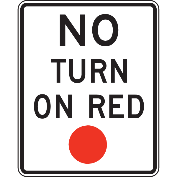 NO TURN ON RED SIGN Logo ,Logo , icon , SVG NO TURN ON RED SIGN Logo