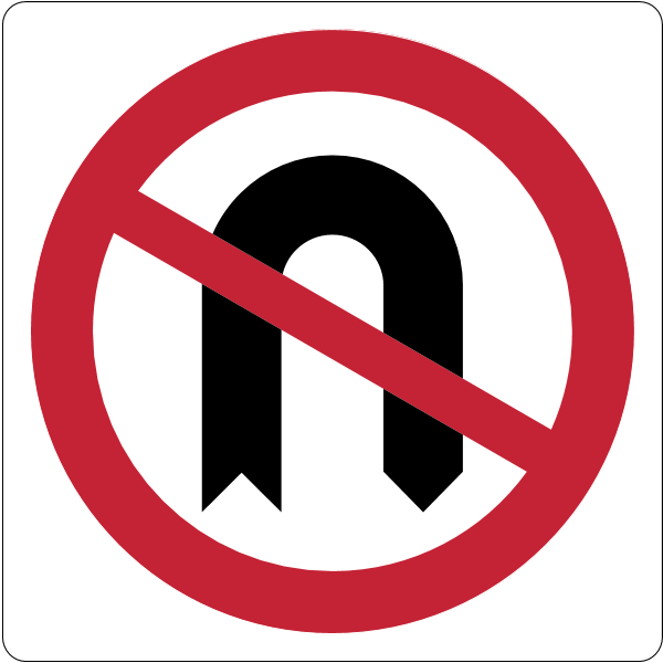 No U turn Logo ,Logo , icon , SVG No U turn Logo