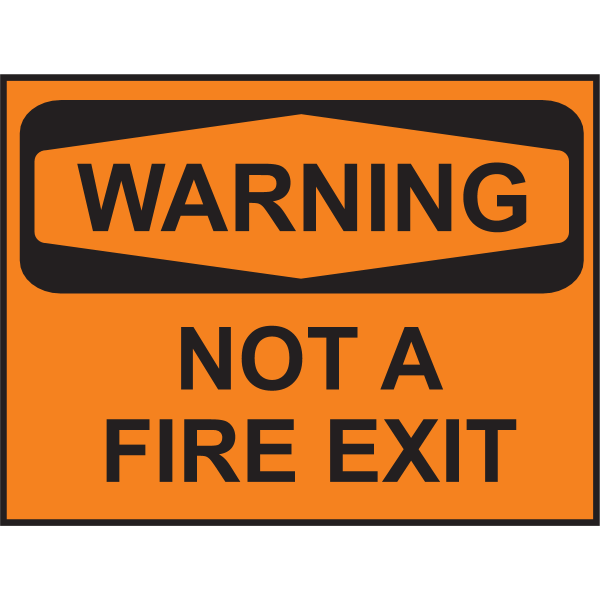 NOT A FIRE EXIT Logo