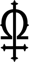 omega and cross Felice Fawn Logo ,Logo , icon , SVG omega and cross Felice Fawn Logo
