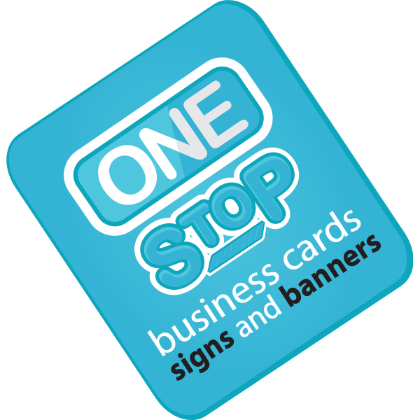 one stop business cards signs and banners Logo