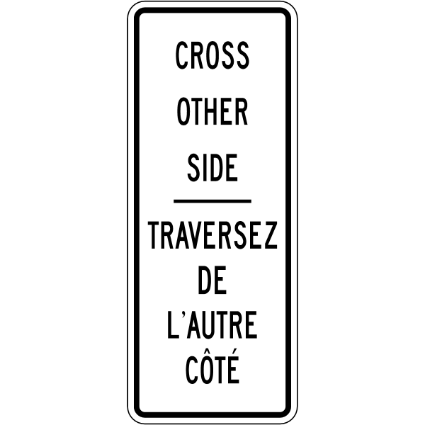 Ontario road sign Ra-9 (B)