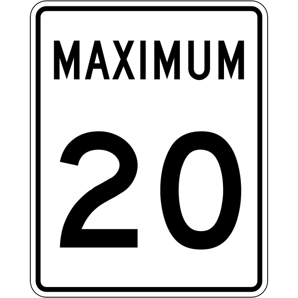 Ontario road sign Rb-1-20