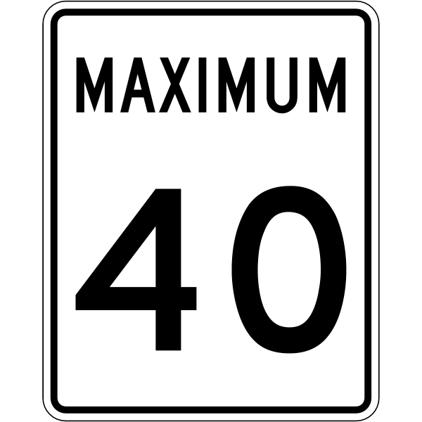 Ontario road sign Rb-1-40