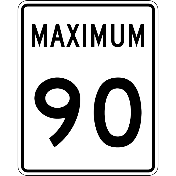 Ontario road sign Rb-1-90