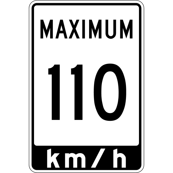 Ontario road sign Rb-1A-110