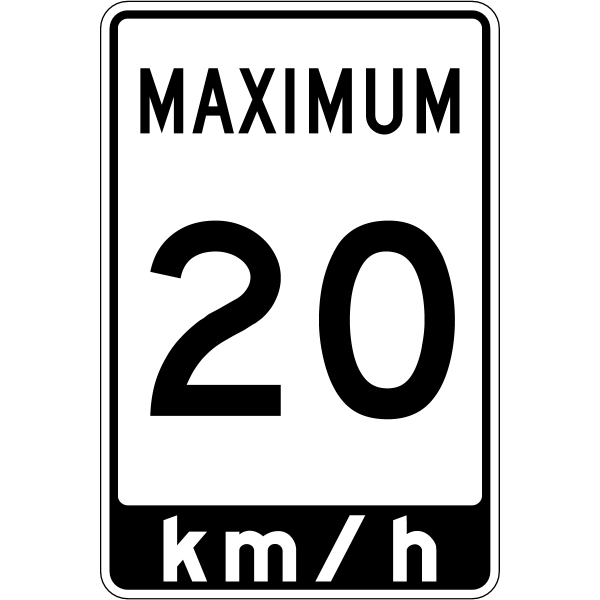 Ontario road sign Rb-1A-20