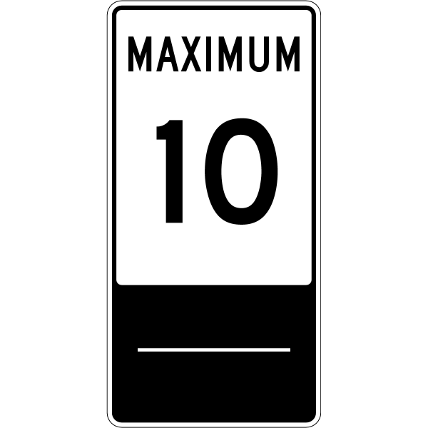 Ontario road sign Rb-2-10 (B)