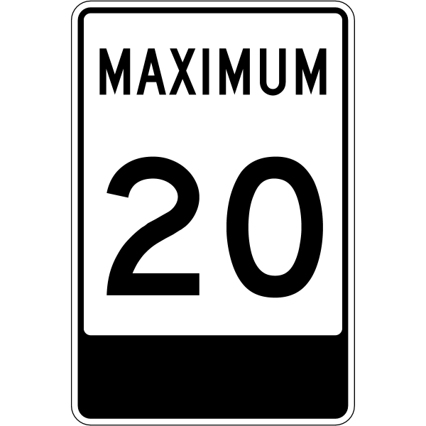 Ontario road sign Rb-2-20