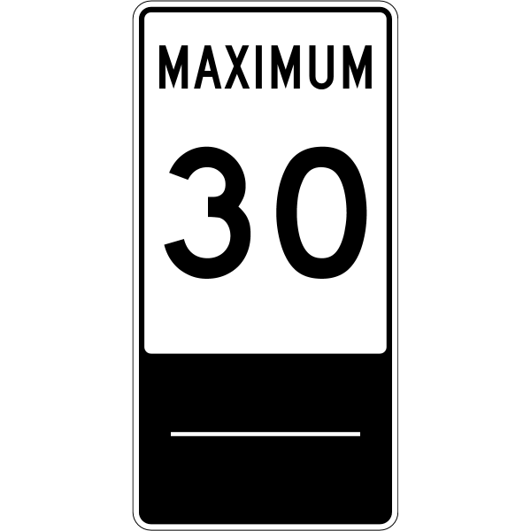 Ontario road sign Rb-2-30 (B)