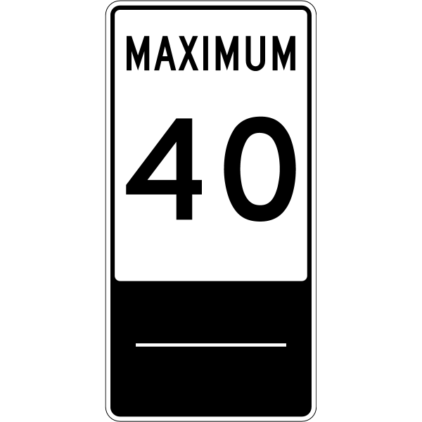 Ontario road sign Rb-2-40 (B)