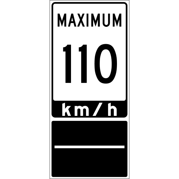 Ontario road sign Rb-3-110 (B)