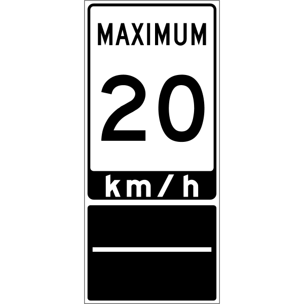Ontario road sign Rb-3-20 (B)