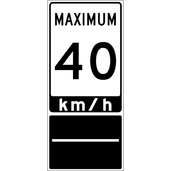 Ontario road sign Rb-3-40 (B)