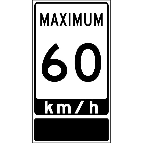 Ontario road sign Rb-3-60