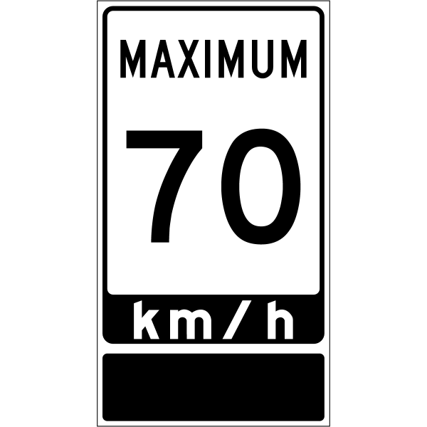 Ontario road sign Rb-3-70