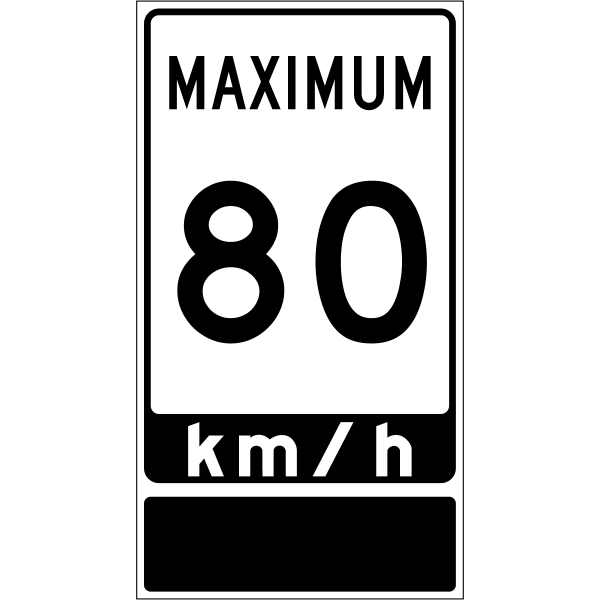 Ontario road sign Rb-3-80