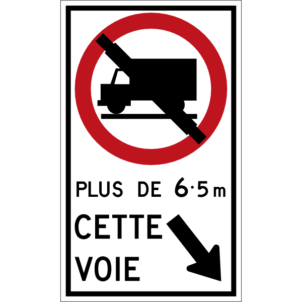Ontario road sign Rb-40A (F)