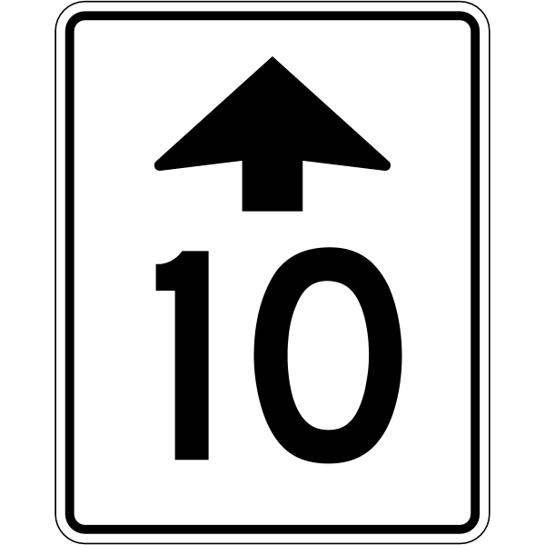 Ontario road sign Rb-5-10