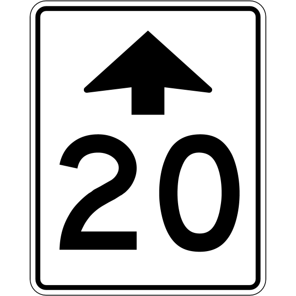 Ontario road sign Rb-5-20