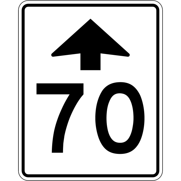 Ontario road sign Rb-5-70