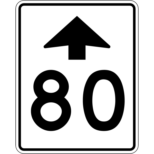 Ontario road sign Rb-5-80