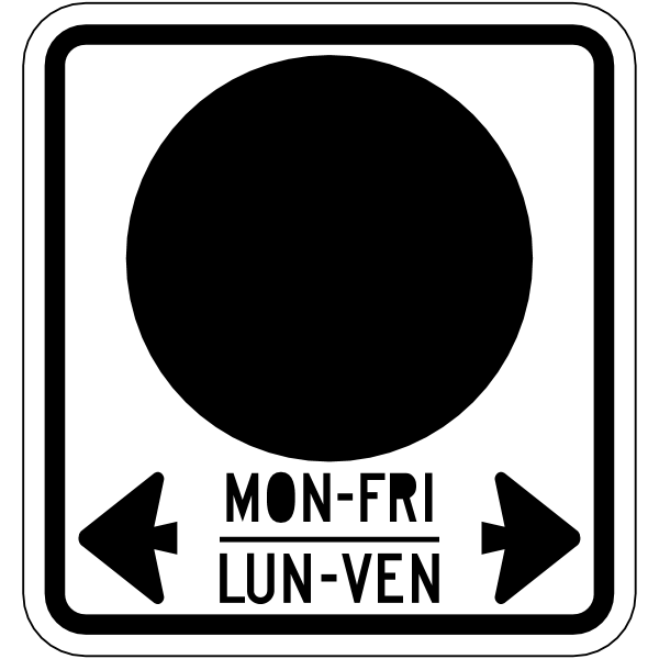 Ontario road sign Rb-51A (B)